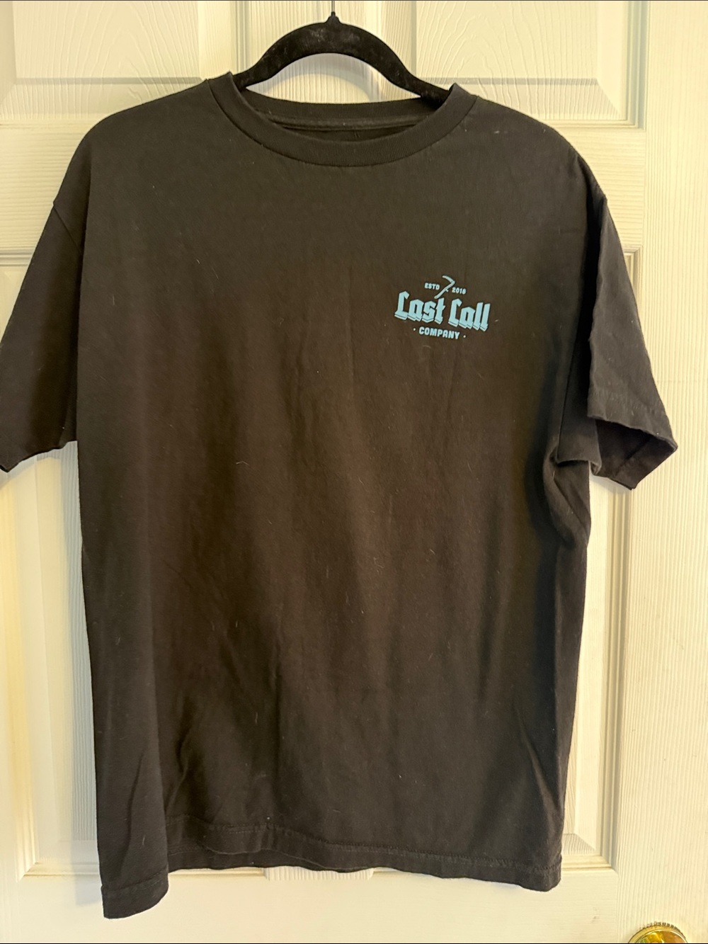 Men's Black Short-Sleeve Logo Tee